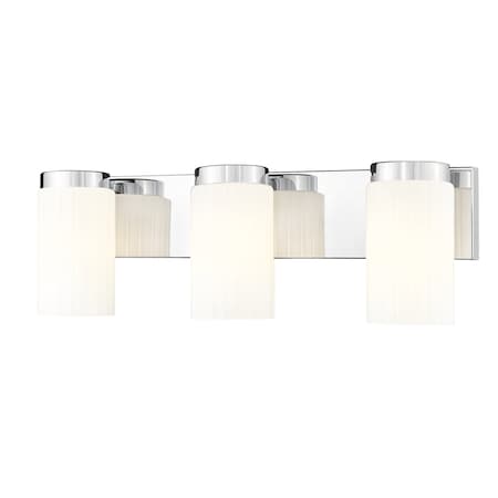 Z-Lite Burk 3 Light Vanity, 22.5in. W x 7.25in. H, Chrome 746-3V-CH